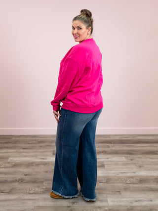 *DOOR CRASHERS* The Crew Pullover | Hot Pink