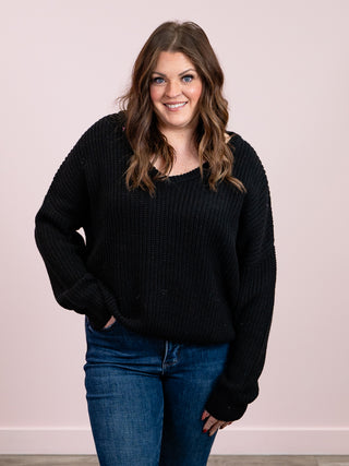 *NEW* Janie Cozy Knit Sweater | Black