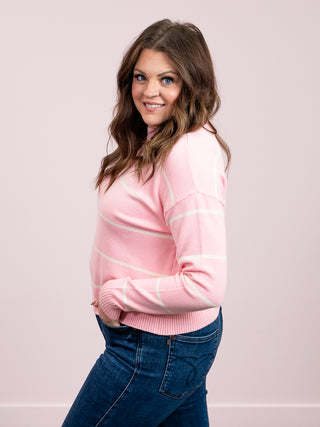 *NEW* Lilia Striped Sweater | Pink