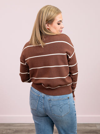 *NEW* Lilia Striped Sweater | Brown