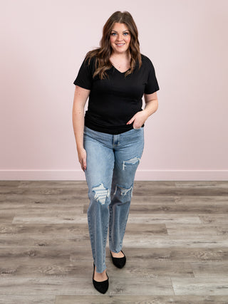 *NEW* Judy Blue | Mid Rise 90's Straight Denim | Alaric