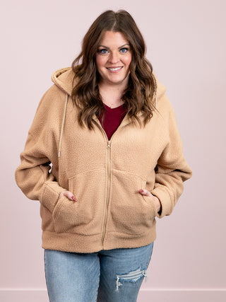 *NEW* Avani Oversized Zip Up Hoodie | Taupe