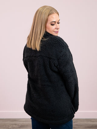 *NEW* Gina Cozy Sherpa Pullover | Black