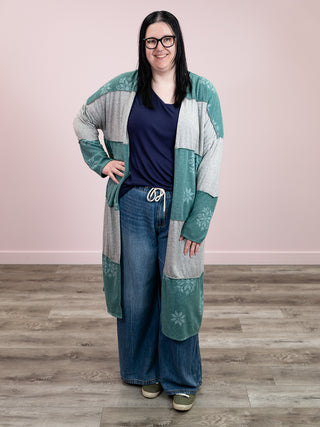 *NEW* Kalli Snowflake Cardigan | Hunter Green