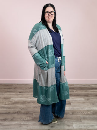 *NEW* Kalli Snowflake Cardigan | Hunter Green
