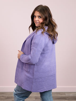 *NEW* Genessa Hooded Sweater Cardigan | Heather Lavender