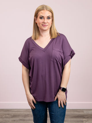 *NEW* Sierra Pocket Top | Plum