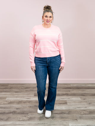 *NEW* Lilia Striped Sweater | Pink