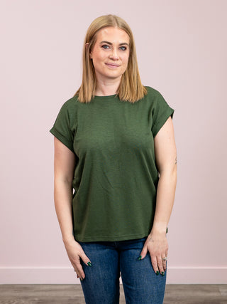 *NEW* Sloane Modal Slub Short Sleeve Tee | Army Green