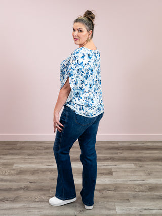 *NEW* Darcy Dolman Top | Sapphire Floral