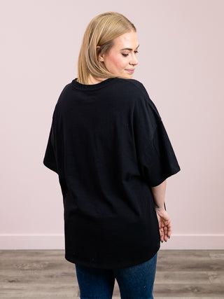 *NEW* Lucinda Oversized Tunic Tee | Black