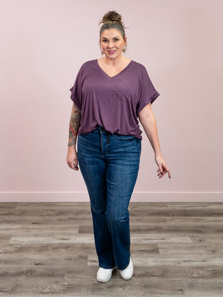 *NEW* Sierra Pocket Top | Plum