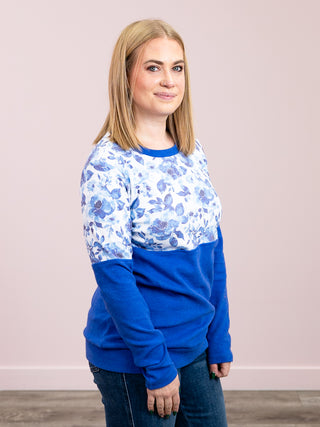 *NEW* Natalie Pullover | Sapphire Floral & Blue