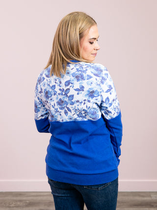 *NEW* Natalie Pullover | Sapphire Floral & Blue