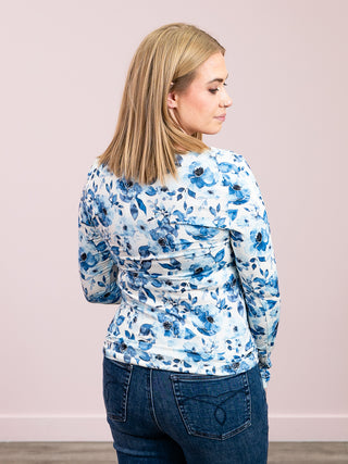 *NEW* Alyssa Long Sleeve Top | Sapphire Floral