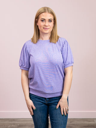*NEW* Katie Cozy Top | Heathered Purple