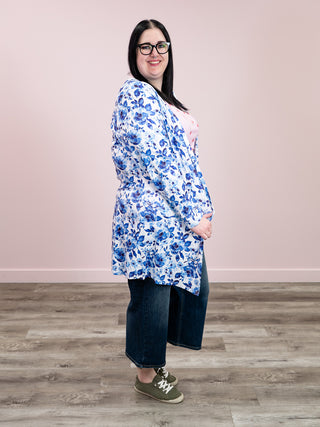 *NEW* Darci Classic Cardigan | Sapphire Floral