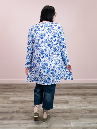 *NEW* Darci Classic Cardigan | Sapphire Floral