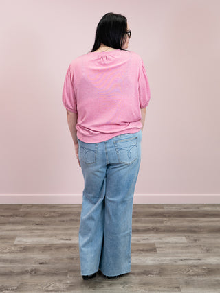 *NEW* Katie Cozy Top | Heathered Pink