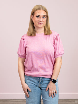 *NEW* Katie Cozy Top | Heathered Pink