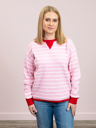 *NEW* Etta Oversized Crew Neck Long Sleeve Sweater | Light Pink