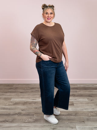 *NEW* Sloane Modal Slub Short Sleeve Tee | Brown