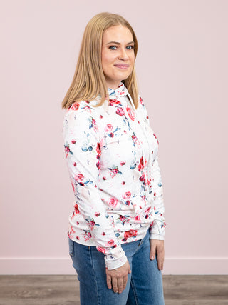 *NEW* Cassy Soft Funnel Neck Pullover | Pink Bloom