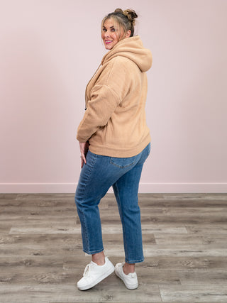 Avani Oversized Zip Up Hoodie | Taupe