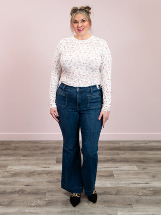 *NEW* Blair Long Sleeve Top | Micro Pink Floral