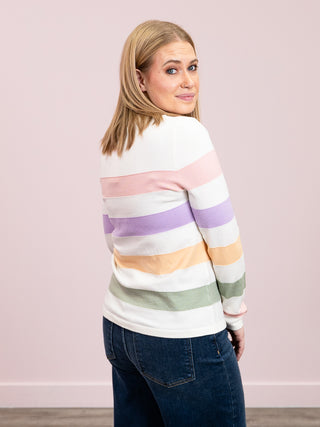 *NEW* Shine Through Color Block Sweater | Pink and Lavender