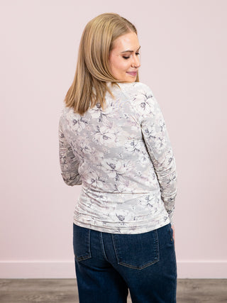Blair Long Sleeve Top | Vintage Grey Floral