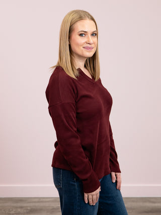 *NEW* Sorrel Long Sleeve Thermal Top | Burgundy