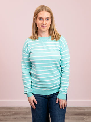 *NEW* Chloe Striped Pullover Sweater | Mint