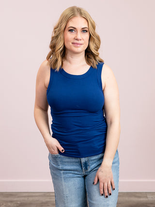 *NEW* Suri Ribbed Tank Top | Navy