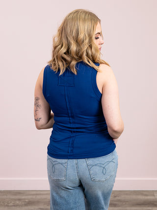 *NEW* Suri Ribbed Tank Top | Navy
