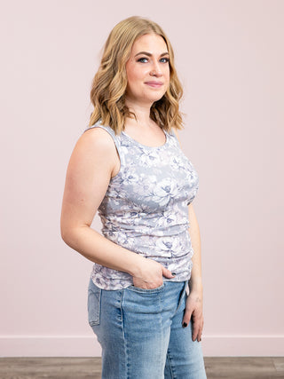Ava Tank | Vintage Grey Floral