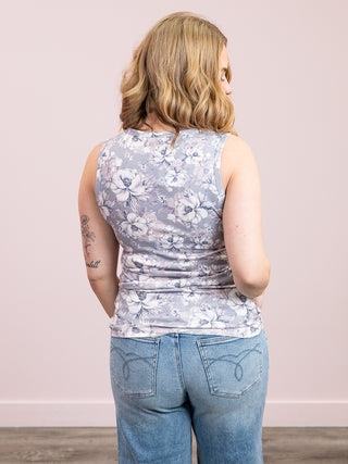 Ava Tank | Vintage Grey Floral