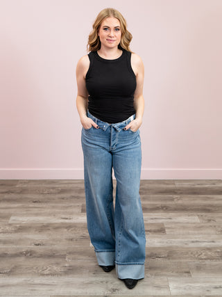 *NEW* Judy Blue | Mid Rise Straight with Folded Waist Band | Lamar