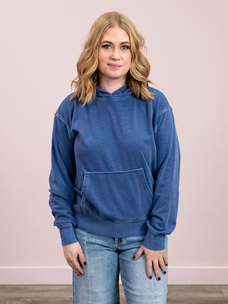 *SUNDAY STEAL* The Soft Spot Fleece Pocket Hoodie | Light Navy