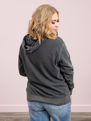 *SUNDAY STEAL* The Soft Spot Fleece Pocket Hoodie | Ash Black