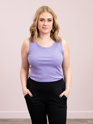 *NEW* Ava Tank | Heathered Lavender