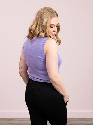*NEW* Ava Tank | Heathered Lavender