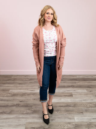 *NEW* Madison Cozy Cardigan | Dusty Rose