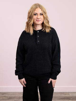 *NEW* Miley Oversized Collar Sweater | Black