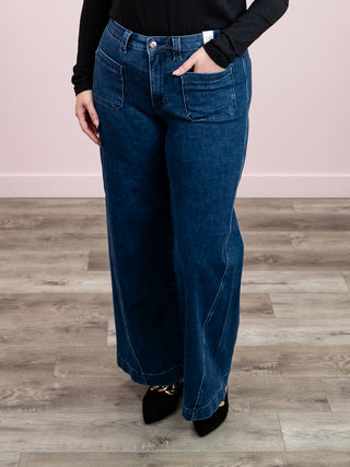 *NEW* Judy Blue | High Rise Retro Wide Leg Jean | Dark Wash | Ricardo