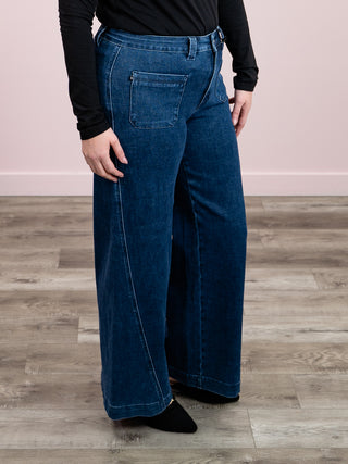 *NEW* Judy Blue | High Rise Retro Wide Leg Jean | Dark Wash | Ricardo