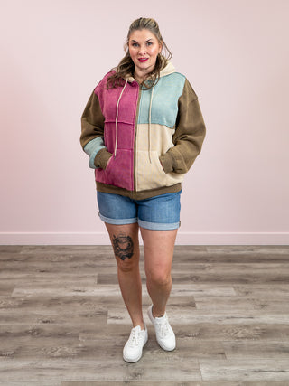 *NEW* Mod Squad Colorblock Hooded Jacket | Brown Mix