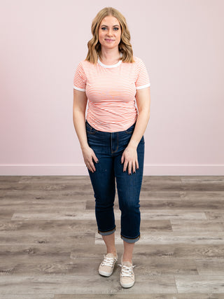 *NEW* Alexis Striped Tee | Coral