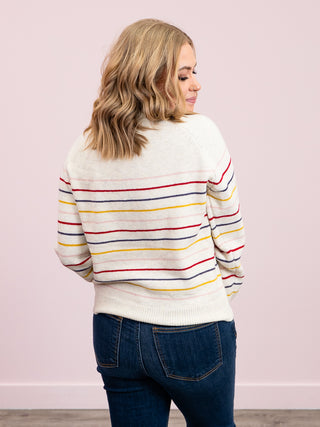 Kelso Striped Sweater | Natural Multi