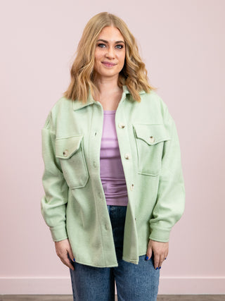*NEW* Bold Mood Button Down Shacket | Sage